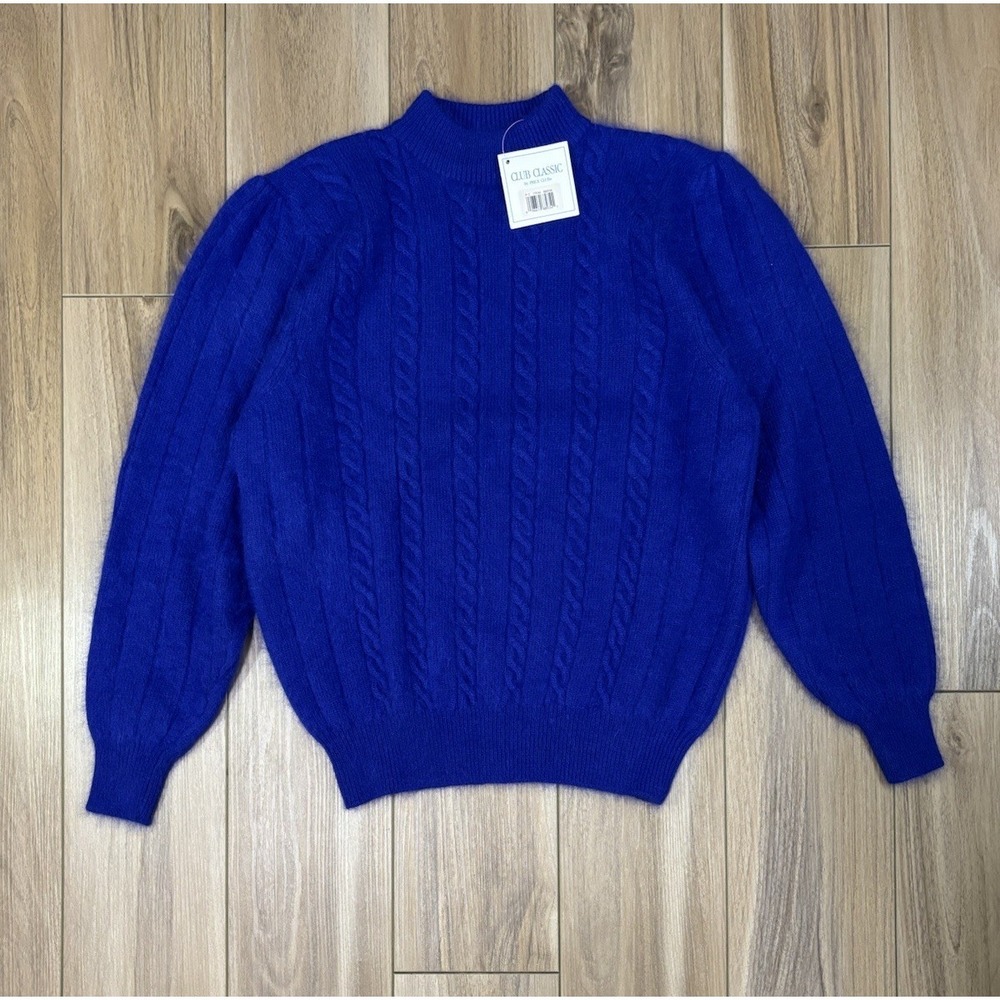 New Vintage 80s 90s Price Club Sweater Angora Rabbit Hair & Lambswool Size M